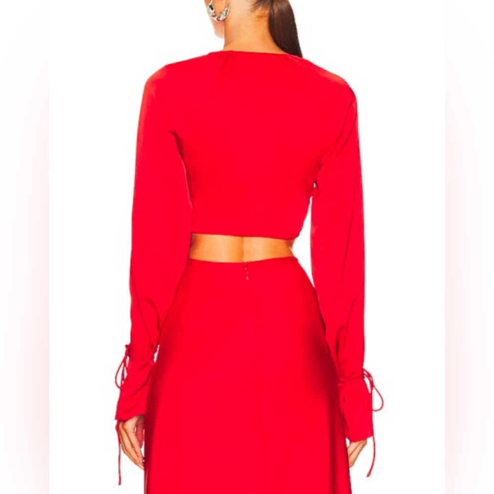 L'Academie Connor Crop Top - Bright Red - Picture 4 of 4